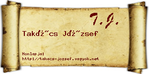 Takács József névjegykártya