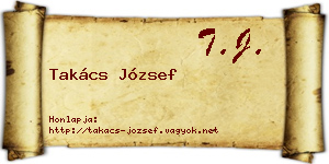 Takács József névjegykártya